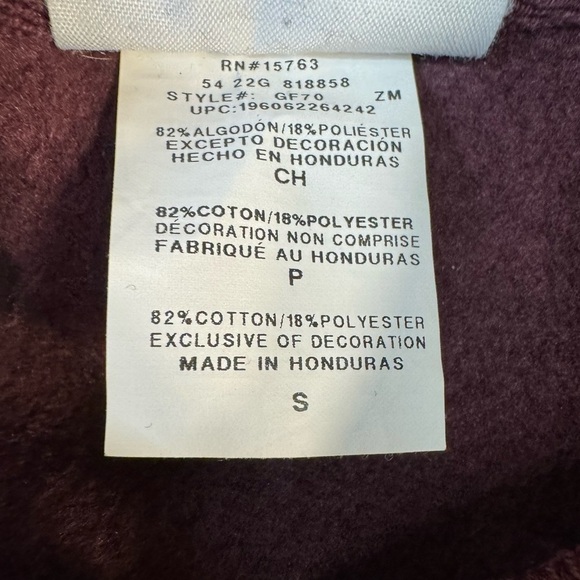 90s Vintage Champion Crew Neck Pull Over Sweatshirt Burgundy Mens Size Small - Picture 7 of 7